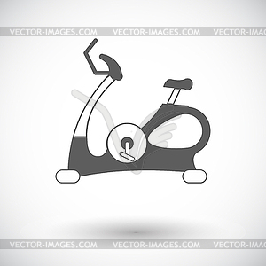 Icon exercise bicycle - vector image