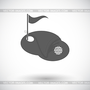 Golf single icon - vector EPS clipart