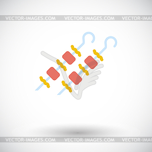 Kebab icon - color vector clipart