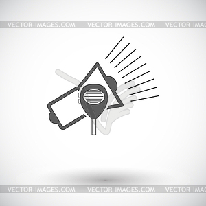 Megaphone single icon - vector clip art