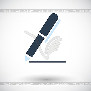 Notes single icon - color vector clipart