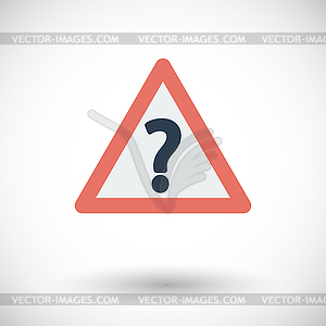 Question single icon - vector clip art