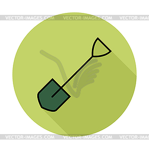 Лопата Иконка - изображение в векторном формате