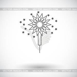 Sparkler - royalty-free vector image