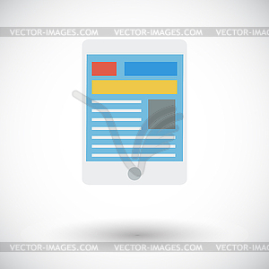 Tablet PC icon - vector EPS clipart