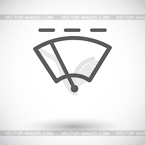 Car flat icon wiper - vector image