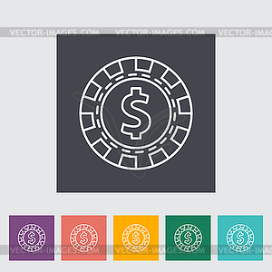 Gambling chips - vector image