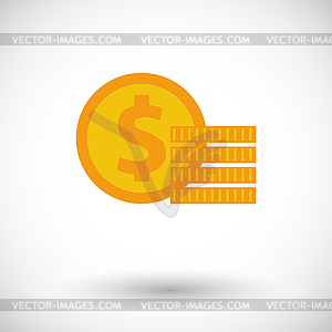 Icon coins - vector image