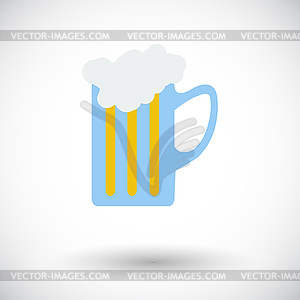 Beer flat icon - stock vector clipart