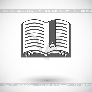 Book. Single flat icon - vector clipart