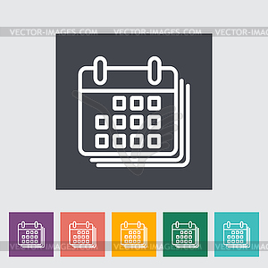 Calendar with padlock - vector clipart