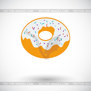 Donut flat icon - vector clip art