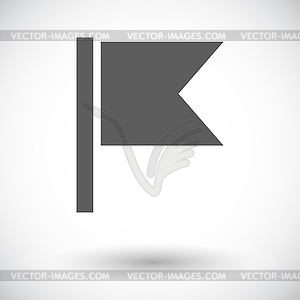 Flag single flat icon - vector clipart