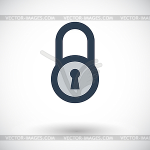 Lock single icon - stock vector clipart