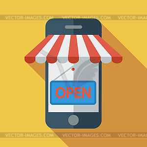 Mobile store - vector image