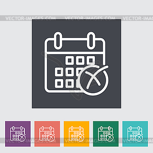 Calendar with cross - vector clip art