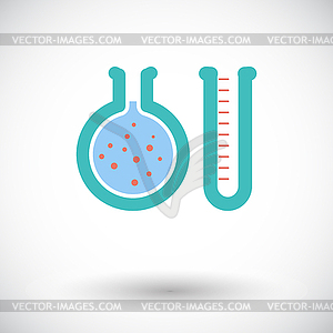 Chemisty flat icon - vector clipart