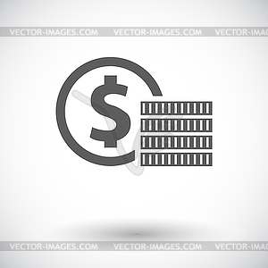 Icon coins - vector clipart