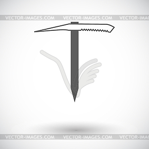 Ice axe - royalty-free vector clipart