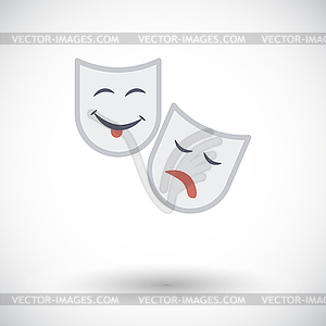 Театральная маска - изображение в векторе / векторный клипарт