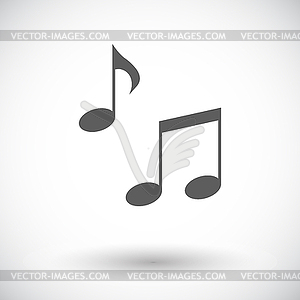 Note flat icon - vector clipart