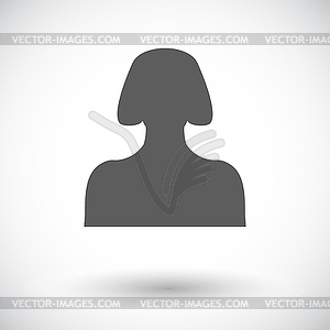 Female avatar flat single icon - vector image