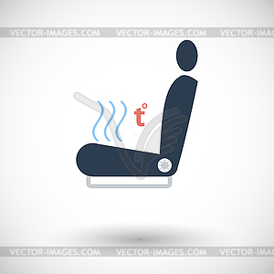 Icon heated seat - vector clipart