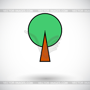 Tree icon - vector image