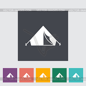 Палатке значок - векторный дизайн