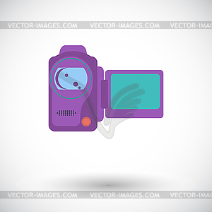 Video camera single icon - royalty-free vector image