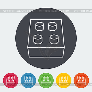 Building block icon - vector clipart