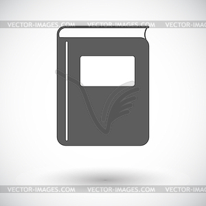 Book. Single flat icon - vector clipart