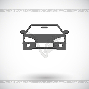 Car flat icon - vector clip art