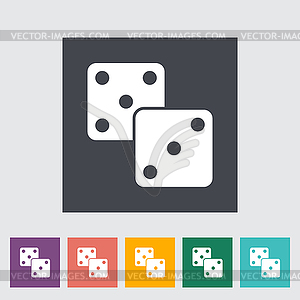 Craps icon - vector clipart / vector image