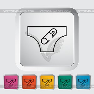 Diaper - vector clip art