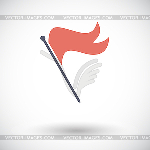 Flag flat single icon - vector clipart / vector image