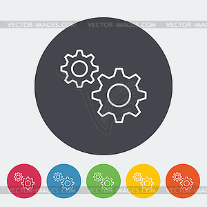 Gear icon - vector clipart / vector image