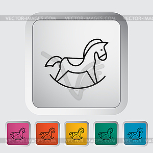 Horse toy - vector image