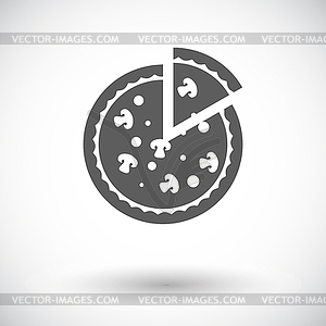 Пицца значок - стоковое векторное изображение