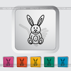 Rabbit toy - vector clip art