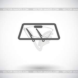 Wiper car single icon - vector clipart