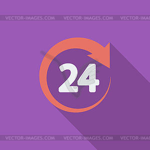 Hours 24 - vector image