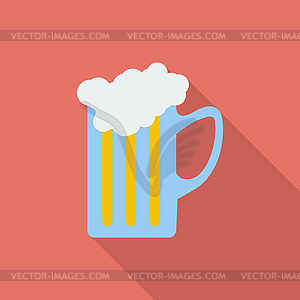 Beer flat icon - vector image