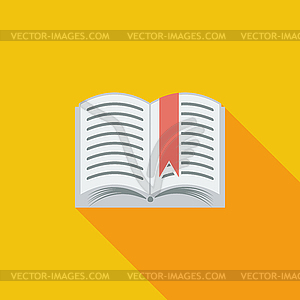 Book. Single icon - vector clip art