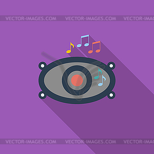 Icon of car speakers - royalty-free vector image