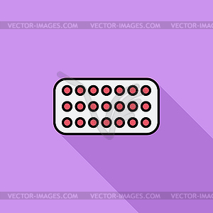 Contraceptive pills - vector clipart