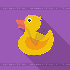 Duck flat icon - vector image