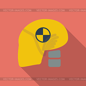 Icon dummy head for crash test - vector clipart