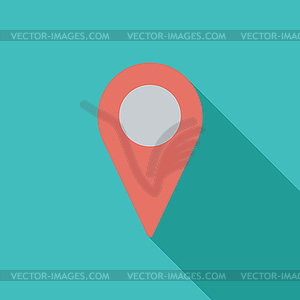 Map pointer single icon - vector EPS clipart