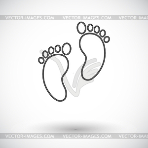 Foot icon - vector image